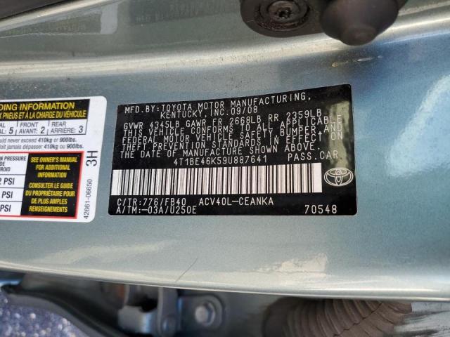 Photo 10 from auction – 2009 TOYOTA CAMRY BASE with VIN 4T1BE46K59U887641