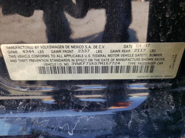 Photo 10 from auction – 2007 VOLKSWAGEN JETTA WOLF with VIN 3VWEF71K07M157724