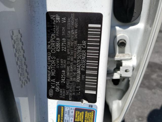 Photo 10 from auction – 2015 KIA OPTIMA HYB with VIN KNAGM4AD7F5078361
