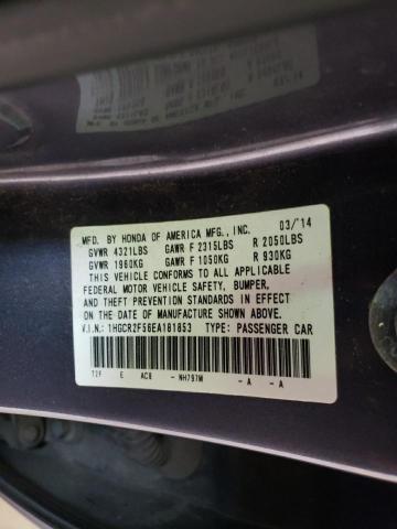 Photo 10 from auction – 2014 HONDA ACCORD SPO with VIN 1HGCR2F56EA181853