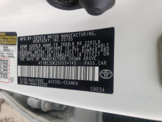 Photo 10 from auction – 2005 TOYOTA CAMRY LE with VIN 4T1BE32K25U554145