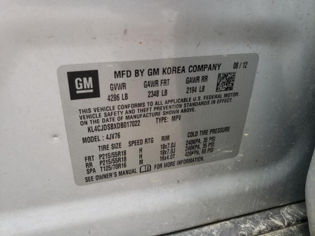Photo 10 from auction – 2013 BUICK ENCORE PRE with VIN KL4CJDSBXDB017022