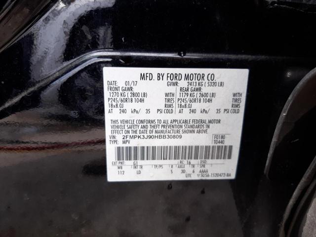 Photo 10 from auction – 2017 FORD EDGE SEL with VIN 2FMPK3J90HBB30809