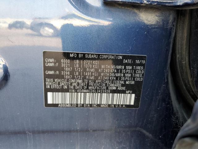 Zdjęcie 10 z aukcji – 2020 SUBARU ASCENT PRE z VIN 4S4WMACD6L3423926