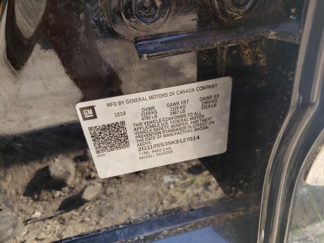 Photo 10 from auction – 2019 CHEVROLET IMPALA PRE with VIN 2G1105S35K9127014
