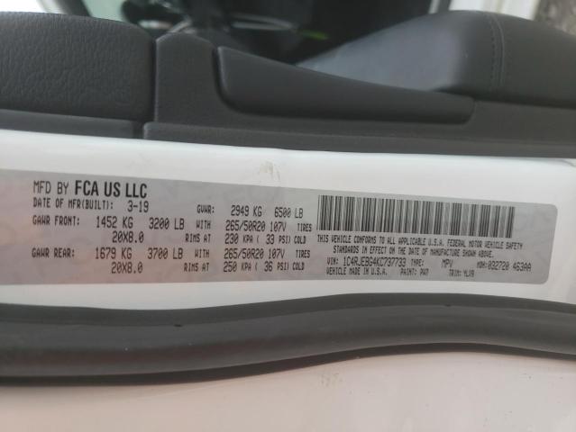Photo 10 from auction – 2019 JEEP GRAND CHER with VIN 1C4RJEBG4KC737733
