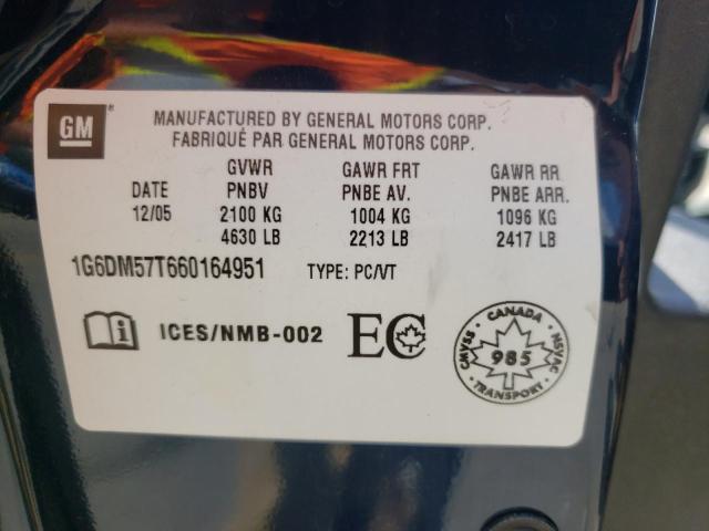 Photo 10 from auction – 2006 CADILLAC CTS with VIN 1G6DM57T660164951