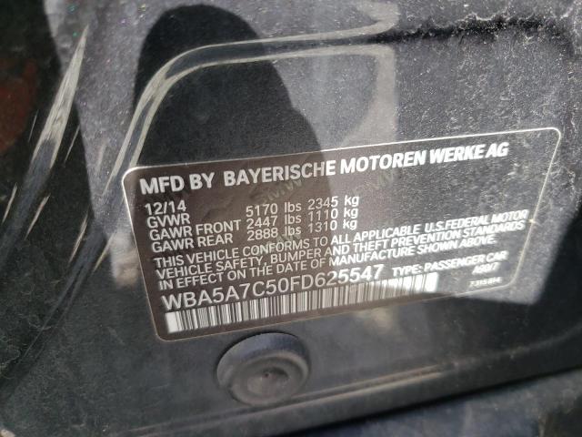 Photo 10 from auction – 2015 BMW 528 XI with VIN WBA5A7C50FD625547