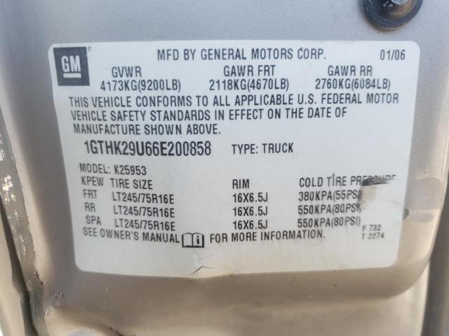 Photo 10 from auction – 2006 GMC SIERRA K25 with VIN 1GTHK29U66E200858