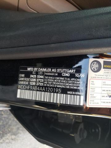 Photo 10 from auction – 2010 MERCEDES-BENZ E 550 4MAT with VIN WDDHF9AB4AA120195