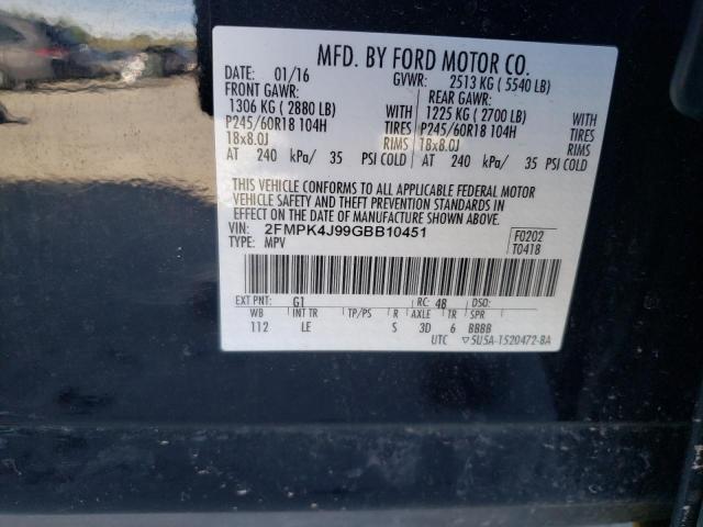 Photo 10 from auction – 2016 FORD EDGE SEL with VIN 2FMPK4J99GBB10451