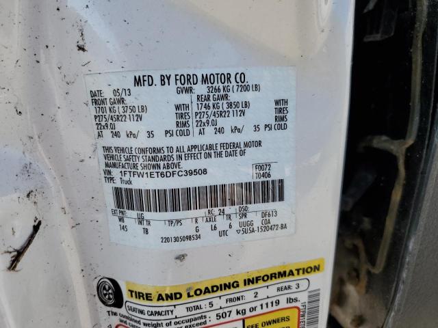 Photo 10 from auction – 2013 FORD F150 SUPER with VIN 1FTFW1ET6DFC39508