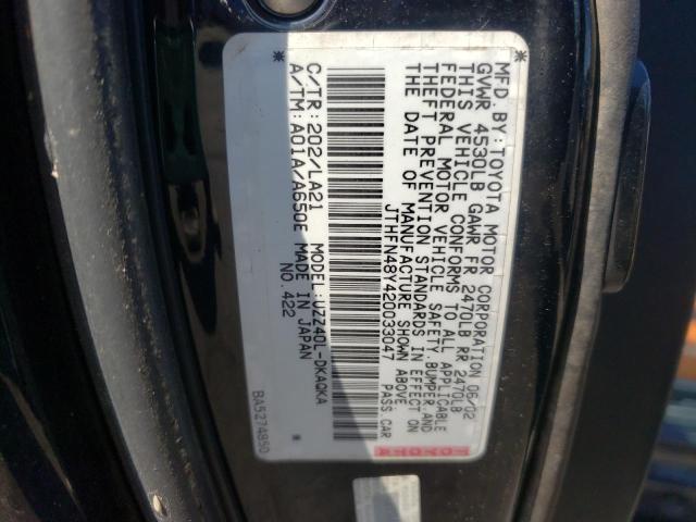Photo 10 from auction – 2002 LEXUS SC 430 with VIN JTHFN48Y420033047