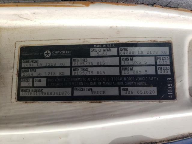 Photo 10 from auction – 1985 DODGE RAM 1500 with VIN 1B7FD14T8ES341876