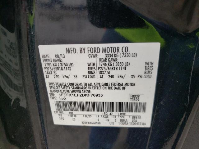 Photo 10 from auction – 2013 FORD F150 SUPER with VIN 1FTFX1EF2DKF76935