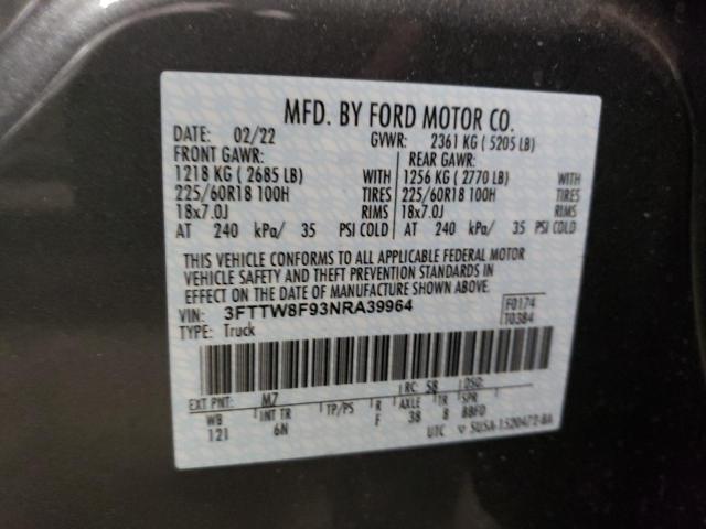 Photo 10 from auction – 2022 FORD MAVERICK X with VIN 3FTTW8F93NRA39964