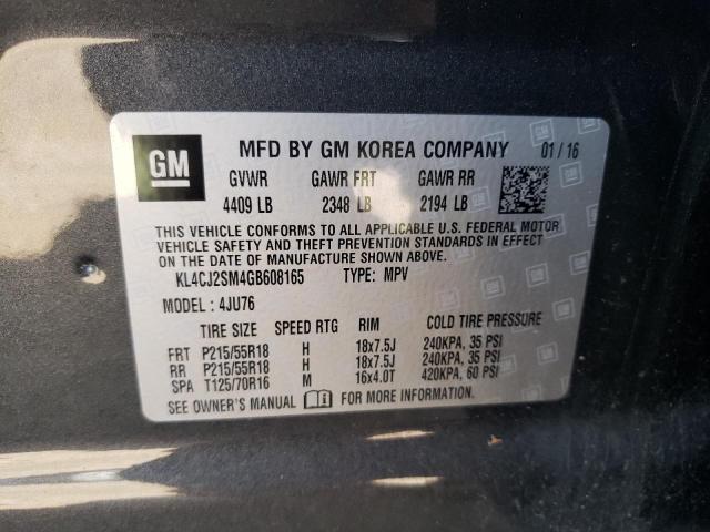 Photo 10 from auction – 2016 BUICK ENCORE SPO with VIN KL4CJ2SM4GB608165