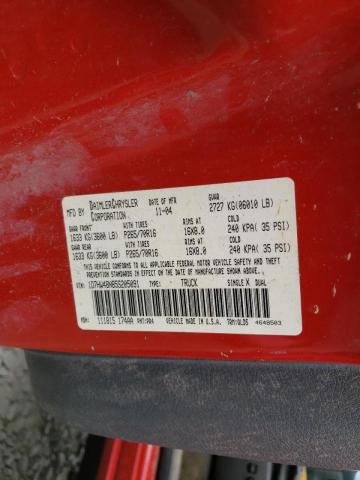 Photo 10 from auction – 2005 DODGE DAKOTA QUA with VIN 1D7HW48N85S205091