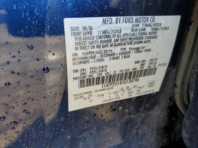 Photo 10 from auction – 2007 FORD FIVE HUNDR with VIN 1FAFP25147G120796