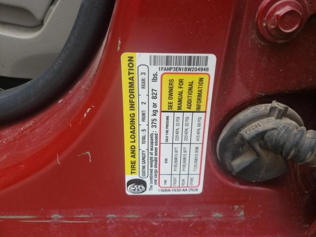 Photo 10 from auction – 2011 FORD FOCUS S with VIN 1FAHP3EN1BW204946