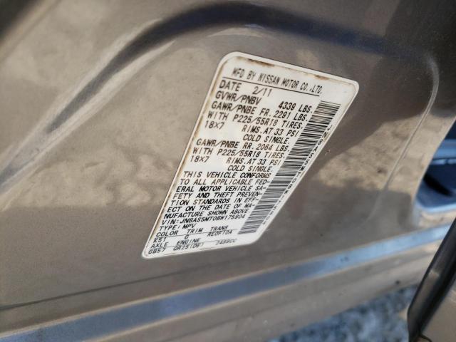 Photo 10 from auction – 2011 NISSAN ROGUE S with VIN JN8AS5MT0BW175904