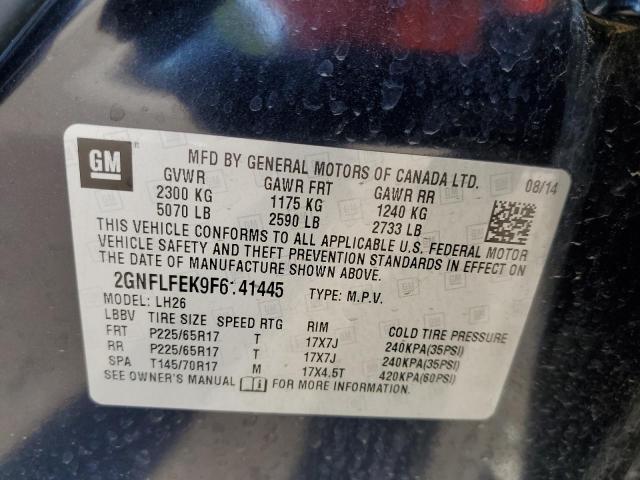 Photo 10 from auction – 2015 CHEVROLET EQUINOX LT with VIN 2GNFLFEK9F6141445