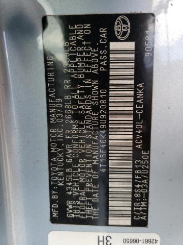 Photo 10 from auction – 2009 TOYOTA CAMRY BASE with VIN 4T1BE46K49U920810