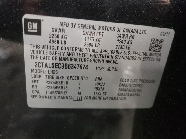 Photo 10 from auction – 2011 GMC TERRAIN SL with VIN 2CTALSEC9B6347674