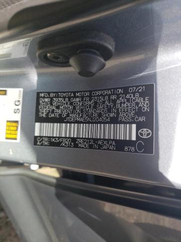 Photo 10 from auction – 2022 TOYOTA COROLLA LE with VIN JTDEPMAE5NJ204054
