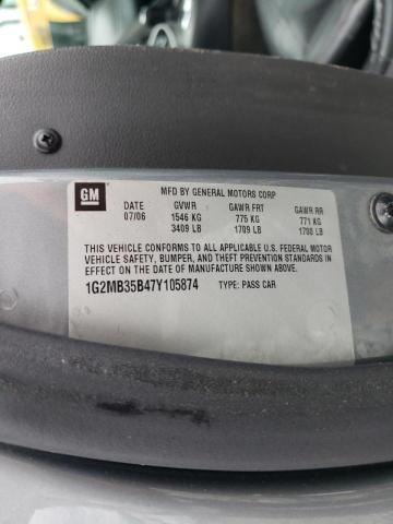 Photo 10 from auction – 2007 PONTIAC SOLSTICE with VIN 1G2MB35B47Y105874
