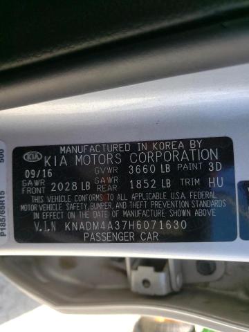 Photo 10 from auction – 2017 KIA RIO LX with VIN KNADM4A37H6071630