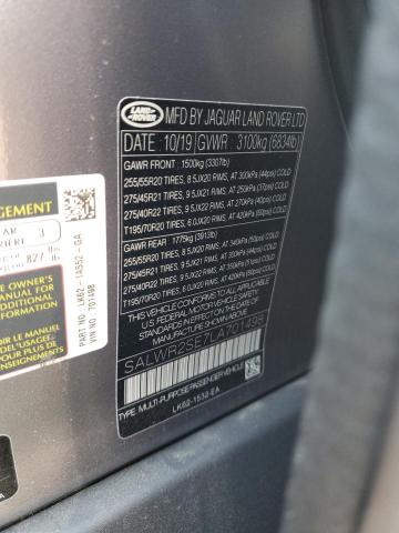 Photo 10 from auction – 2020 LAND ROVER RANGE ROVE with VIN SALWR2SE7LA701498
