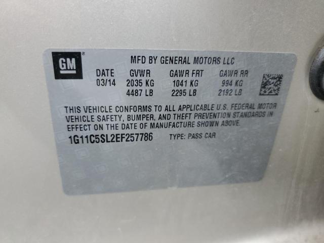 Photo 10 from auction – 2014 CHEVROLET MALIBU 1LT with VIN 1G11C5SL2EF257786