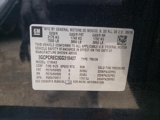 Photo 10 from auction – 2016 CHEVROLET SILVERADO with VIN 3GCPCREC3GG318407