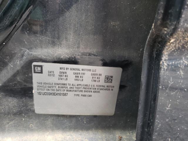 Photo 10 from auction – 2012 CHEVROLET SONIC LT with VIN 1G1JC5SH3C4161587