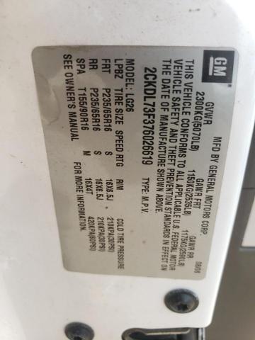 Photo 10 from auction – 2007 PONTIAC TORRENT with VIN 2CKDL73F376026619