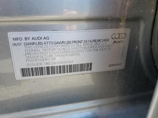Photo 10 from auction – 2008 AUDI A4 2.0T QU with VIN WAUDF78E28A055464