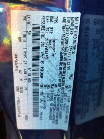 Photo 10 from auction – 2012 FORD FOCUS SE with VIN 1FAHP3F25CL465634