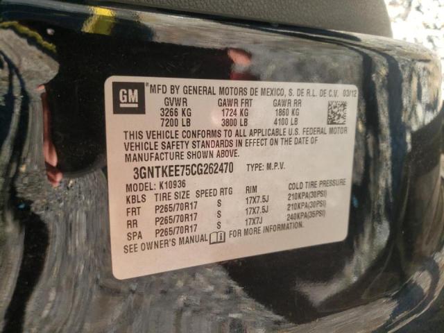 Photo 10 from auction – 2012 CHEVROLET AVALANCHE with VIN 3GNTKEE75CG262470