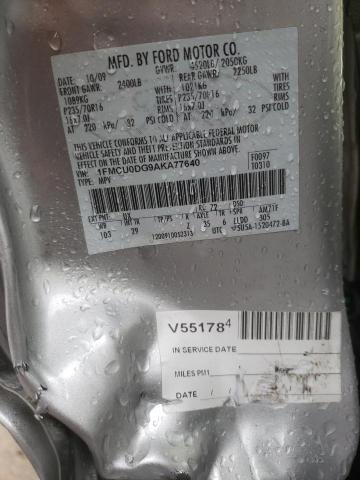 Photo 10 from auction – 2010 FORD ESCAPE XLT with VIN 1FMCU0DG9AKA77640