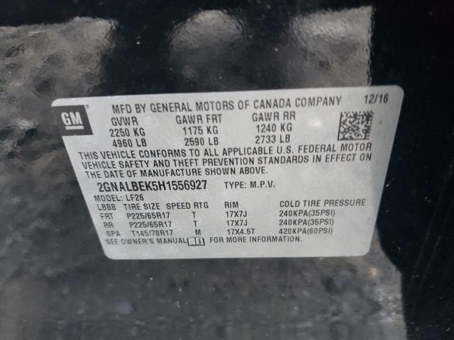 Photo 10 from auction – 2017 CHEVROLET EQUINOX LS with VIN 2GNALBEK5H1556927