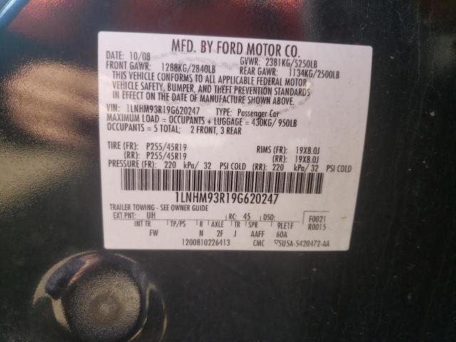 Photo 10 from auction – 2009 LINCOLN MKS with VIN 1LNHM93R19G620247