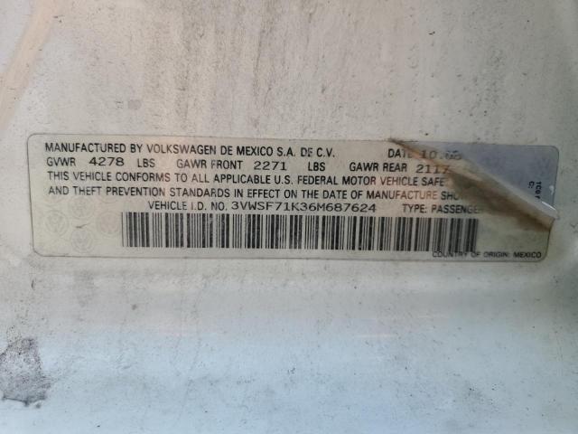 Photo 10 from auction – 2006 VOLKSWAGEN JETTA 2.5 with VIN 3VWSF71K36M687624