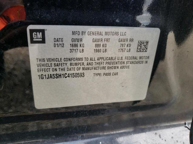Photo 10 from auction – 2012 CHEVROLET SONIC LS with VIN 1G1JA5SH1C4150593