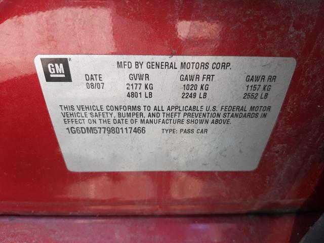 Photo 10 from auction – 2008 CADILLAC CTS with VIN 1G6DM577980117466