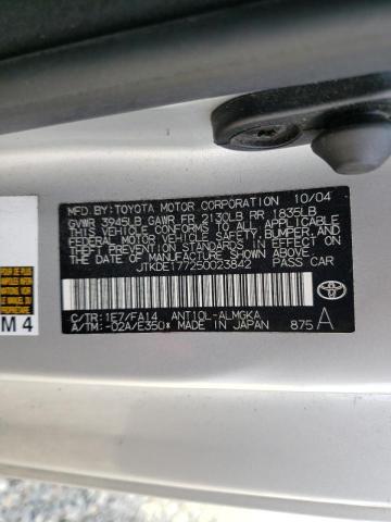 Photo 10 from auction – 2005 TOYOTA SCION TC with VIN JTKDE177250023842