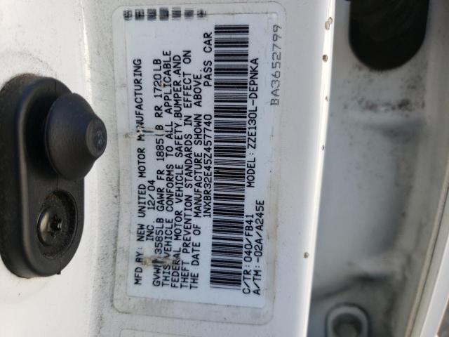 Photo 10 from auction – 2005 TOYOTA COROLLA SE with VIN 1NXBR32E45Z457740