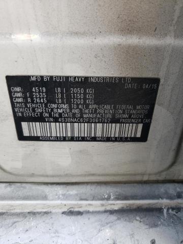 Photo 10 from auction – 2015 SUBARU LEGACY 2.5 with VIN 4S3BNAC62F3061762