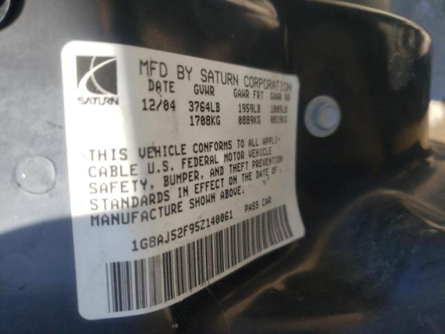 Photo 10 from auction – 2005 SATURN ION LEVEL with VIN 1G8AJ52F95Z140061