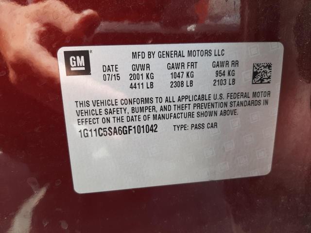 Photo 10 from auction – 2016 CHEVROLET MALIBU LIM with VIN 1G11C5SA6GF101042